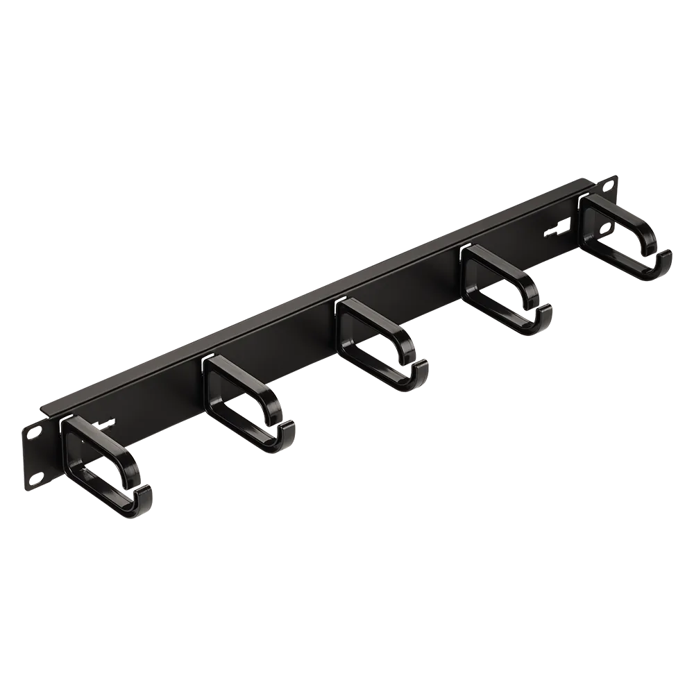 Кабельный органайзер LANMASTER 19" со съемными пластиковыми кольцами, 1U