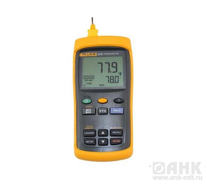 Fluke 53 II — одноканальный цифровой термометр с регистрацией измерений