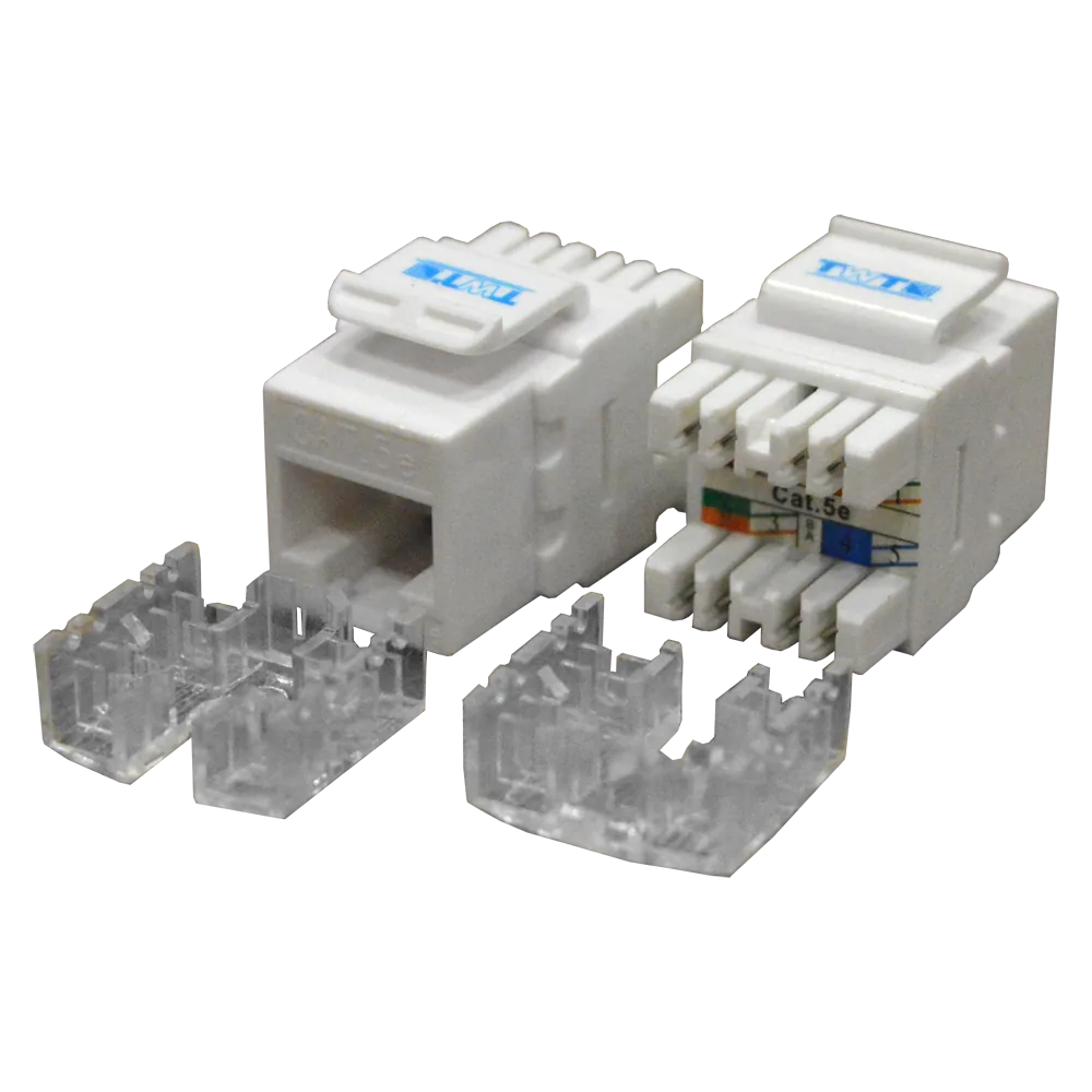 Модуль LANMASTER Keystone RJ45, Cat.5E, UTP, 180 градусов, белый